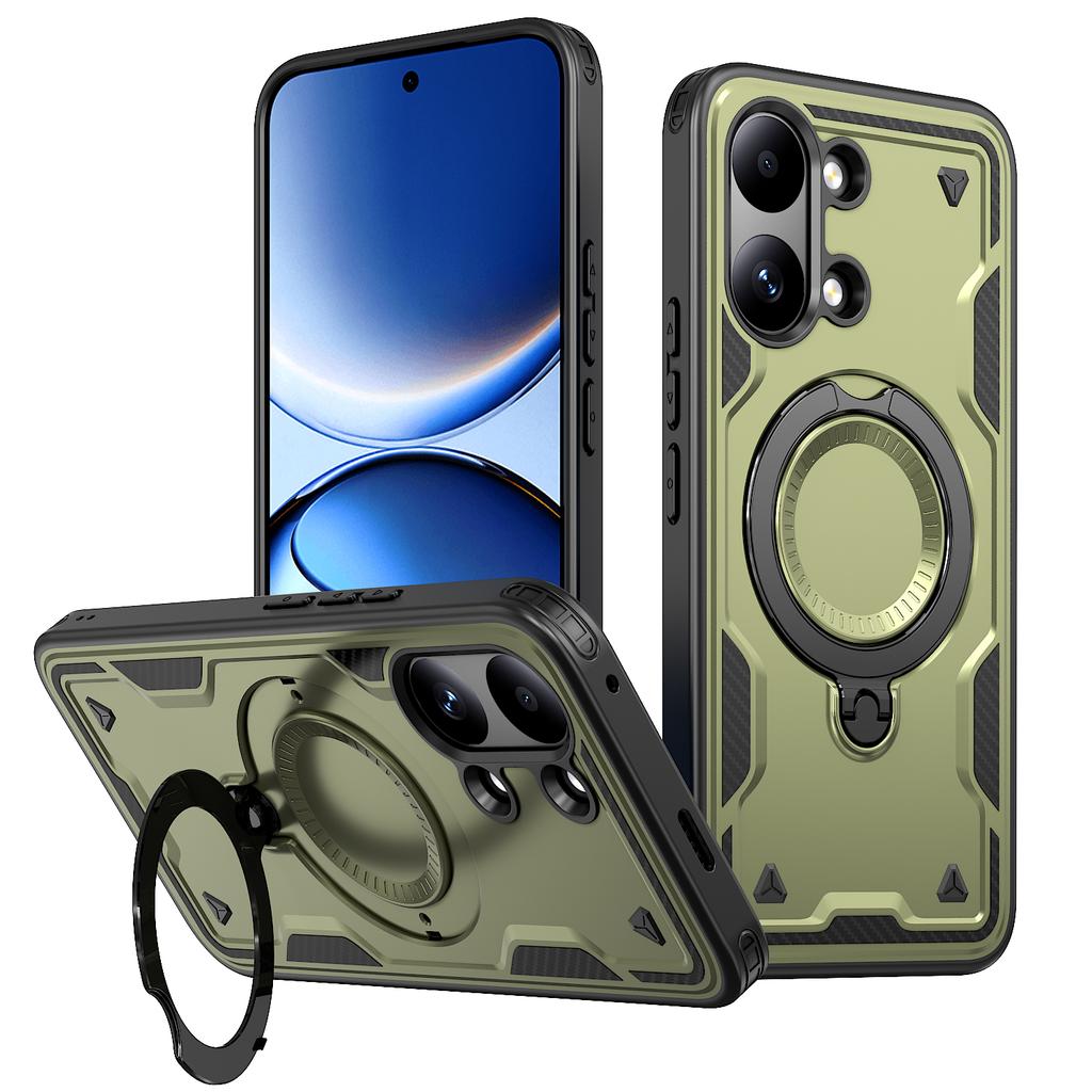 Armor Shockproof Case For Xiaomi Poco X8 Pro Max Redmi Turbo 5Max 360° Rotating Magnetic Stand TPU Plastic Phone Cover Fundas