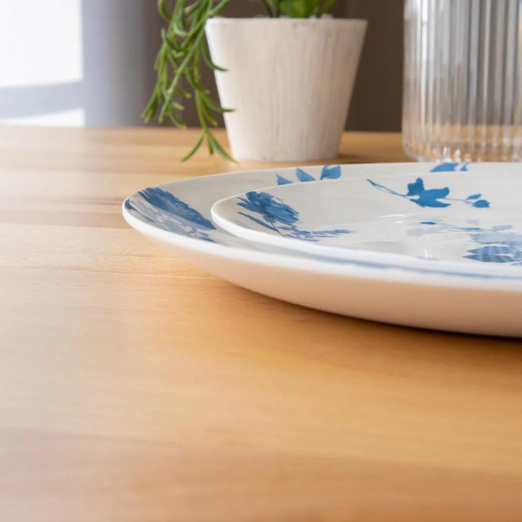 TarHong Cottage Blue Floral Dinner Melamine Dishwasher Perfect for Outdoors and DN23986071 Plate, 27cm, Shatter-Resistant Dishware, Plastic, Safe,