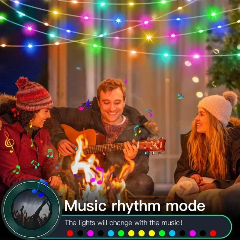 20M RGBIC Bluetooth Smart String Lights LED Multicolour Lights Waterproof Christmas Decor Fairy String Led Fantasy Fairy Light