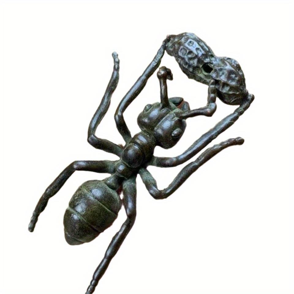 Ants Peanuts Incense Burner Casting Statue Mini Animal Metal Figurine Home Decor Desktop Crafts Sculpture Decoration Pendants Gifts