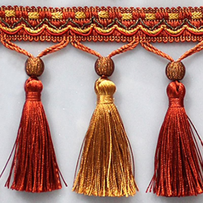 100cm Bordino con Nappe Bicolore Merletto da Cucito Bordure Pendente Frange Tende Cuscino Divano Tavolo Rivestimenti Decorazioni Accessori