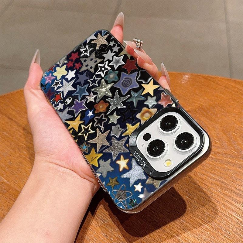 Fashion Painted Star Print Hard Phone Case For Multiple Apple Iphone Models