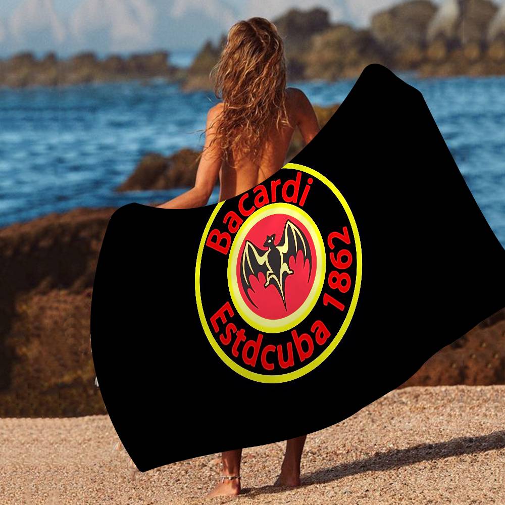 Bacardis Beer Microfiber Beach Towel Absorbent Quick Dry Soft Yoga Swimming Resort Mountain Climbing Towel