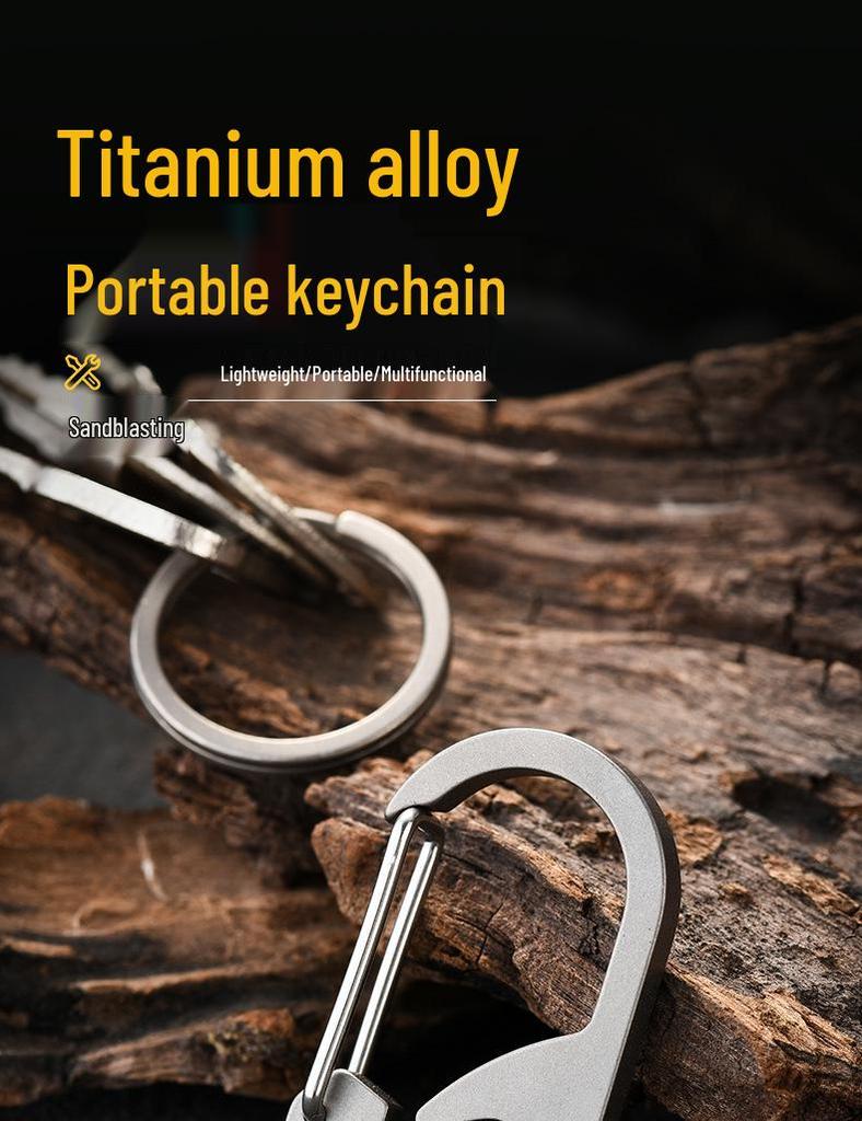 Titanium Alloy Multifunctional Car Keychain & Bottle Opener for Outdoor Use