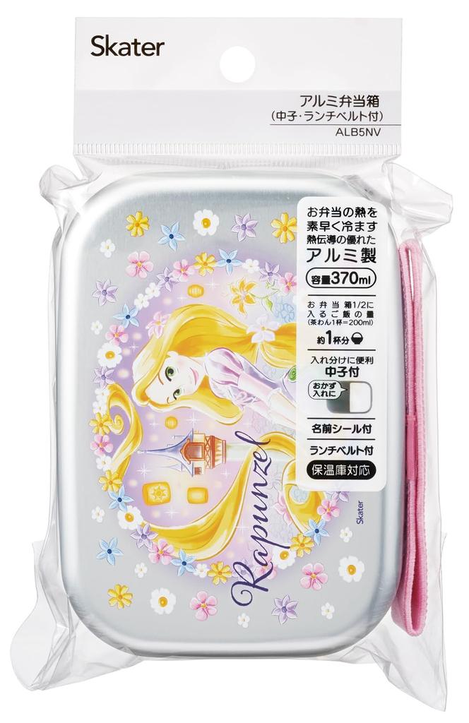 Skater Aluminum Lunch for with Lunch Made in Disney Size ALB5NV69474 Box, 370ml, Kids, Insulated, Belt, Japan, Tangled, 25, Girl's,