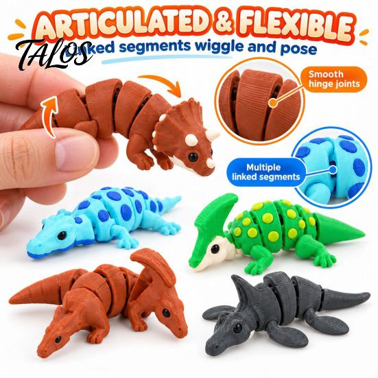 Office Anxiety Relief Gadget 10/20Pcs 3D Printed Articulated Chameleon Figurine, Posable Jointed Lizard Fidget Toy, Poseable Desk Accessory