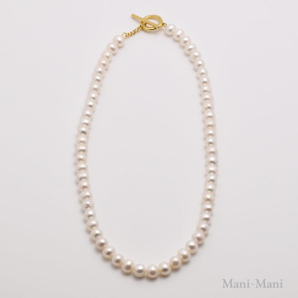 Collar de repisa Perla de agua dulce Perla Material natural SV925 Metal hipoalergénico Estuche de joyería de lujo Garantía Bolsa con cordón Incluye paño de cuidado en