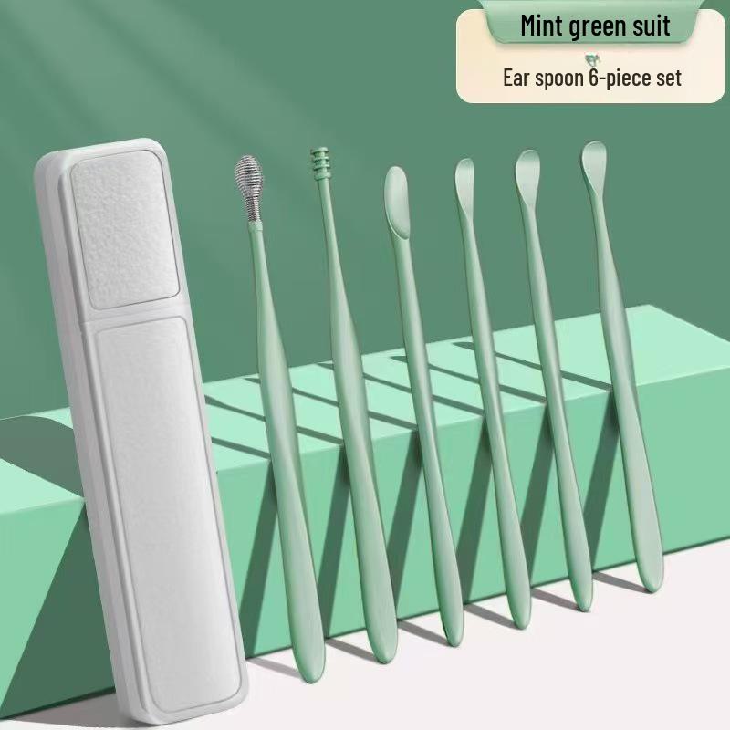 

Набор спиральных ушных палочек из нержавеющей стали с портативным брелком