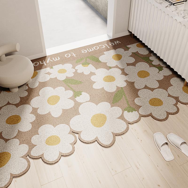 Small Clear Door Mat, Silk Ring Floor Mat, Household Thickened Tailor-Made Mud Scraping, Non-Slip And Wear-Resistant Pvc Floor Mat 40*60cm