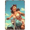 Vintage Pinup Girls Metal Tin Sign Wall Decor  Sexy Retro Art Posters for Man Cave Home Cafe Garden Club Bar  Iron Painting Plaq