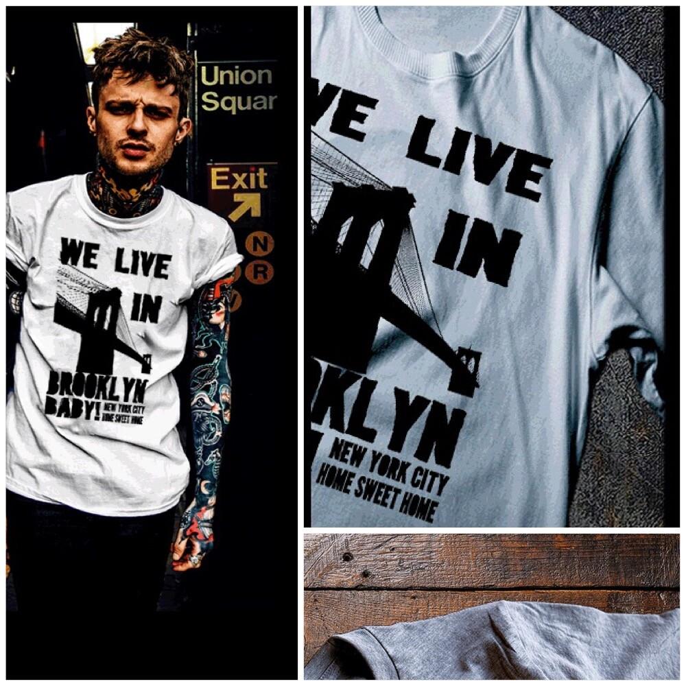 Brooklyn  We live in BK, Flatbush, bucktown, the sty NY City Hip Hop Tee Unisex T-Shirt XXL