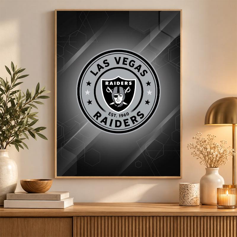 Las Vegas Raiders Diamond Painting Kit 5D Full Drill DIY Diamond Mosaic Wall Art Home Decor
