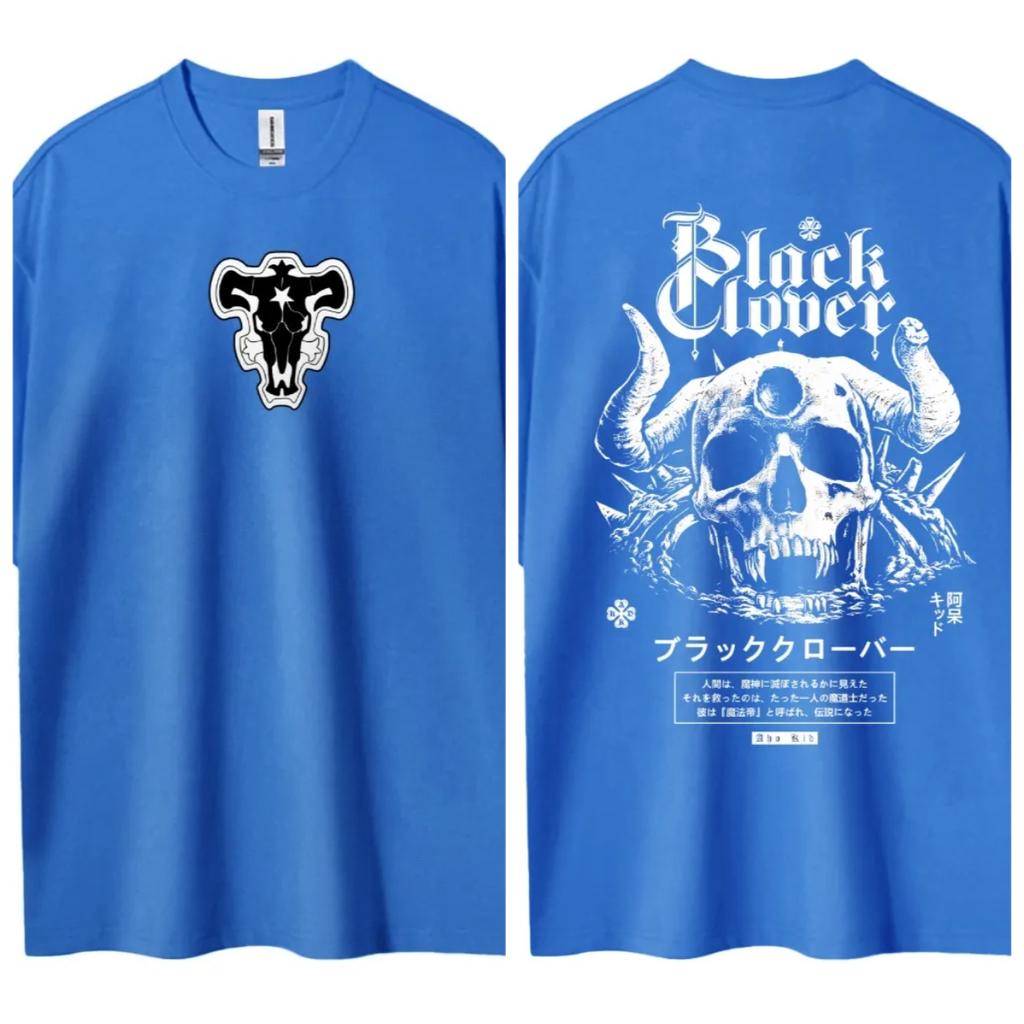 Black Clover Tshirt Mens Pure Cotton Casual  Round Neck Tshirt Short Sleeve Clothing Summer Sports Casual Short Sleeve Top