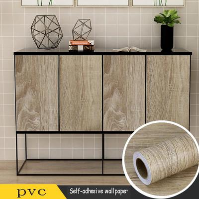 Naklejki PCV z fakturą drewna na szafę, szafkę, stół, meble, wodoodporna samoprzylepna tapeta, wystrój domu, Papel De Parede