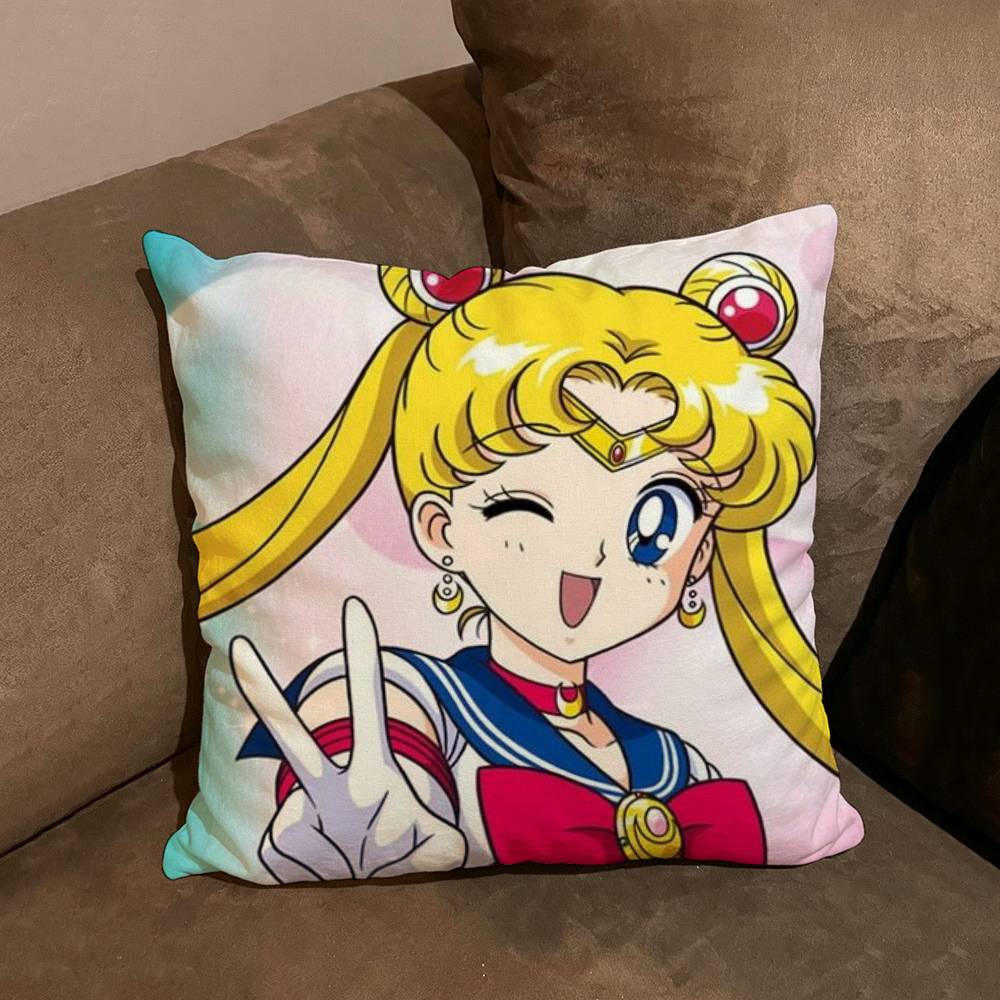 ailor Moon Anime Usagi Tsukino Pillow Case For Home Bedroom Car Office Decoration Living Room Sofa Cushion Cover Suitable