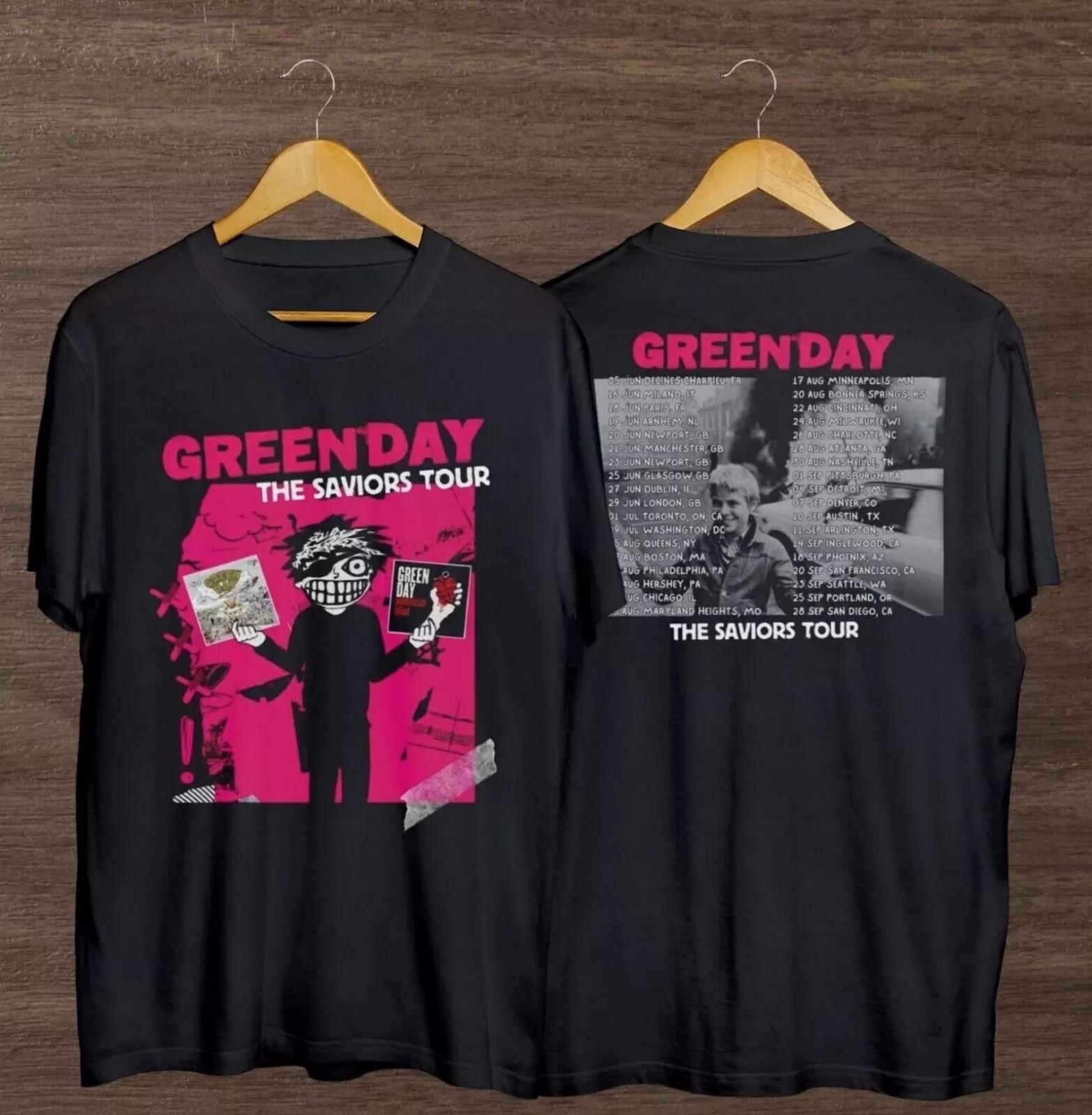 Vintage Green Day The Saviors Tour Shirt 2026 T-Shirt, Green Day Band Fans Tee S