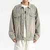 Trendy denimjakke i Hong Kong-stil for menn – løs passform, retro arbeidsklær for vår og høst