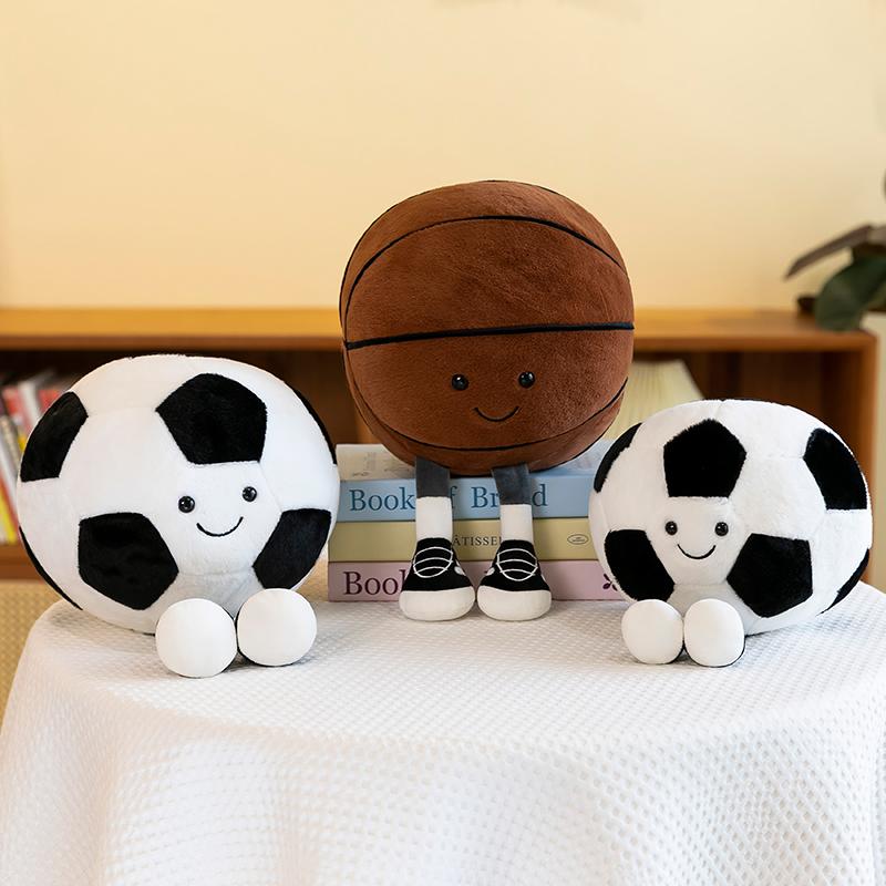 25cm Kreativ Neu Fußball Basketball Volleyball Schwarz 8 Ball Plüschtiere Realistisch Sport Stofftiere Ideale Geburtstagsgeschenke für