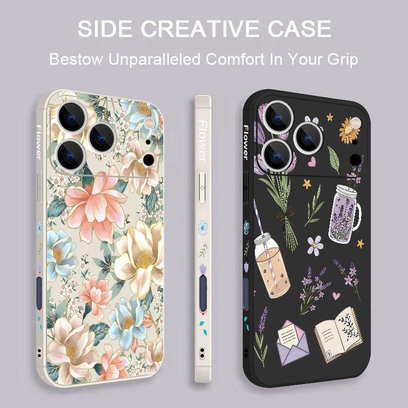 Lavender Flowers Print Case For iPhone 17 Pro Max iPhone 16 15 14 13 Pro Max Magnetic For Magsafe Soft Silicone Phone Back Cover