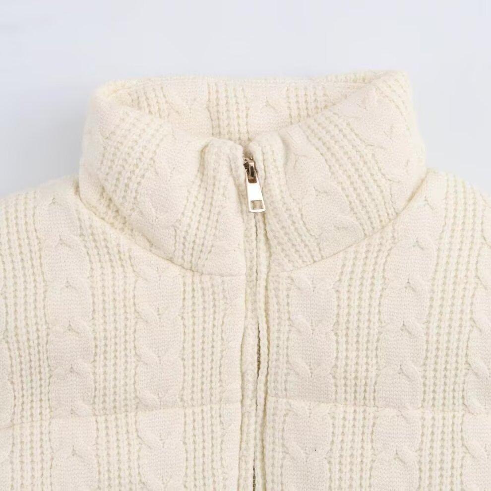 Europese en Amerikaanse stijl, nieuwe dameskleding, buitenlandse stijl, modieus, modieus en veelzijdig casual gebreid katoenen vest