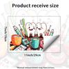 Cute Tooth Smile Dental Tool Wall Sticker Self Adhesive Removable Kids Dentist Clinic Room Decor