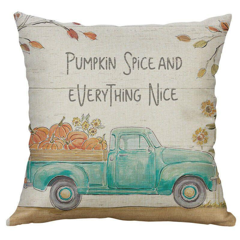 

Льняная Тыква Хлопок Диван Поясничная Подушка Чехол Наволочка Дом 45x45 Декор P