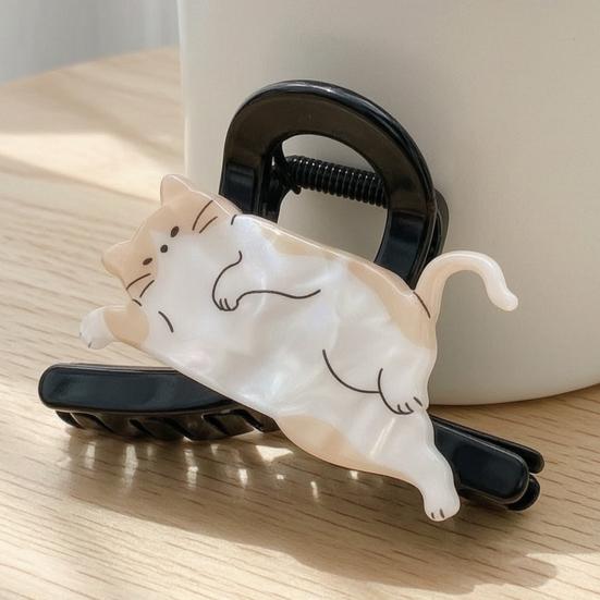 Hair Claw Cartoon Animal Design Back Head Hair Clip Anti-slip Teeth Strong Grip Shark Hair Clip Versatile Hair Accessory