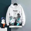 2 Adet/Takım Erkek Manzara Baskılı Eşofman Takımı Kapşonlu Bağcıklı Uzun Kollu Sweatshirt Elastik Bel Cepli Jogger Pantolon Takımı