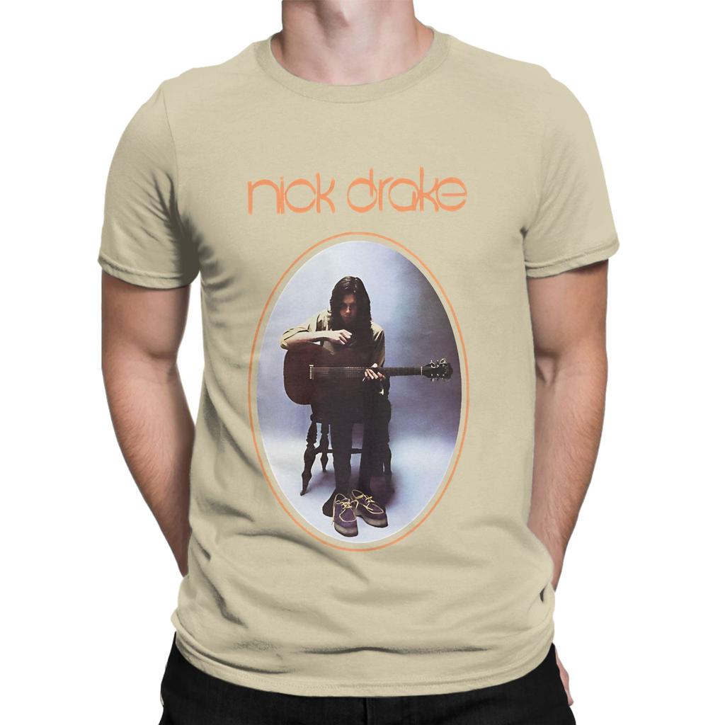 Lustige Nick Drake T-Shirts Unisex Rundhals Baumwoll-T-Shirts Kurzarm-T-Shirt Geburtstagsgeschenk Oberteile