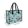 Cute Raccoon Print Tote Bag Daily Use Casual Shopping Handbag Lightweight Shoulder Bag for Women Outdoor Travel