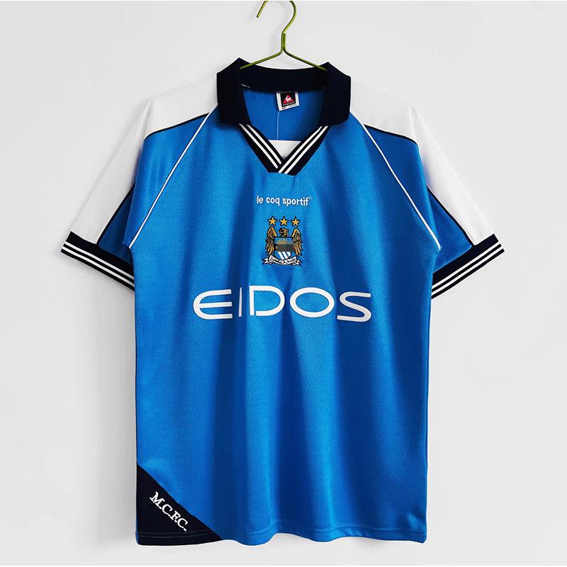 97-98 Manchester City retro drakt Nr. 17 Sun Jihai 16 Aguero 15 Harland 07-08 lang kortermet fotballtrøye