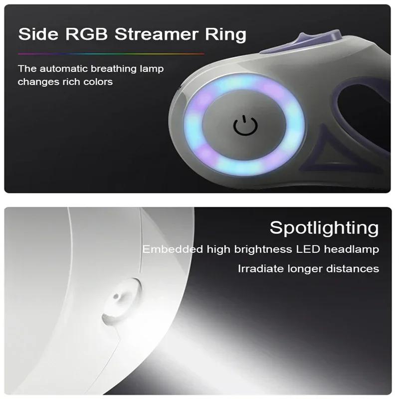 Streamer Led Lights Hondenriem Automatisch uitschuifbare nylon lijn Lijnen Premium duurzame hondenwandellijnen Trekkoord Huisdierproducten