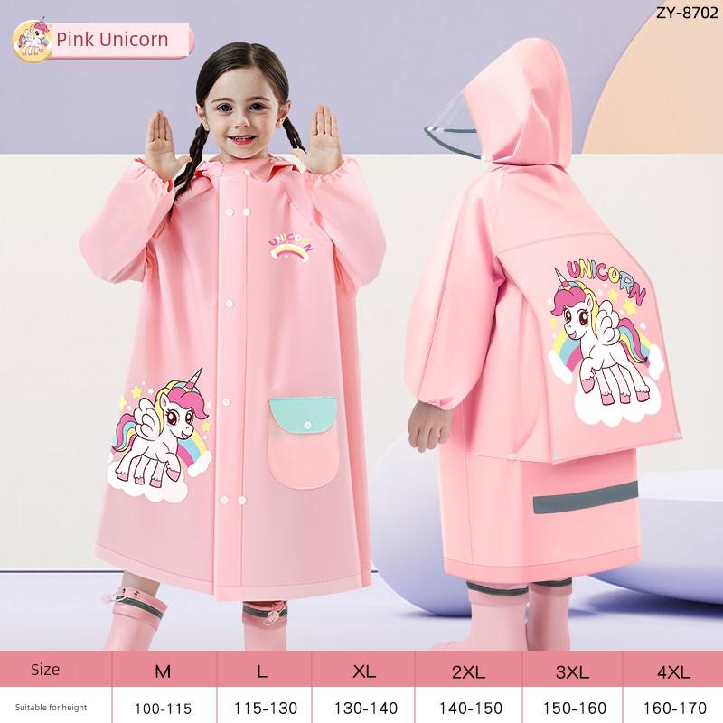 Children's Raincoat for Primary School Students, Long Style for Boys, Full-Body Protection Against Heavy Rain, Suitable for Boys and Girls Going to