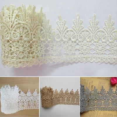 15 Yard White Vintage Cotton Knitted Floral Lace Trim Dress Sewing Craftwork