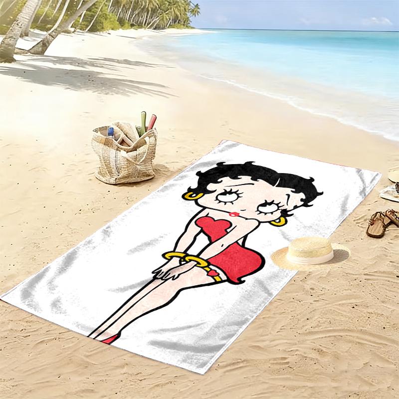 Betty Boop Beach Towel, Large Soft Quick Dry Towel for Beach Camping Swimming