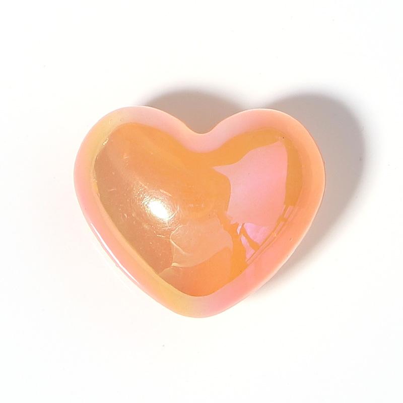 10Pcs/Lot 24×20mm Acrylic Beads For Jewelry Production Colored Heart Shape Hole Size 3.8mm Beads Diy Handmade Charm Headrope