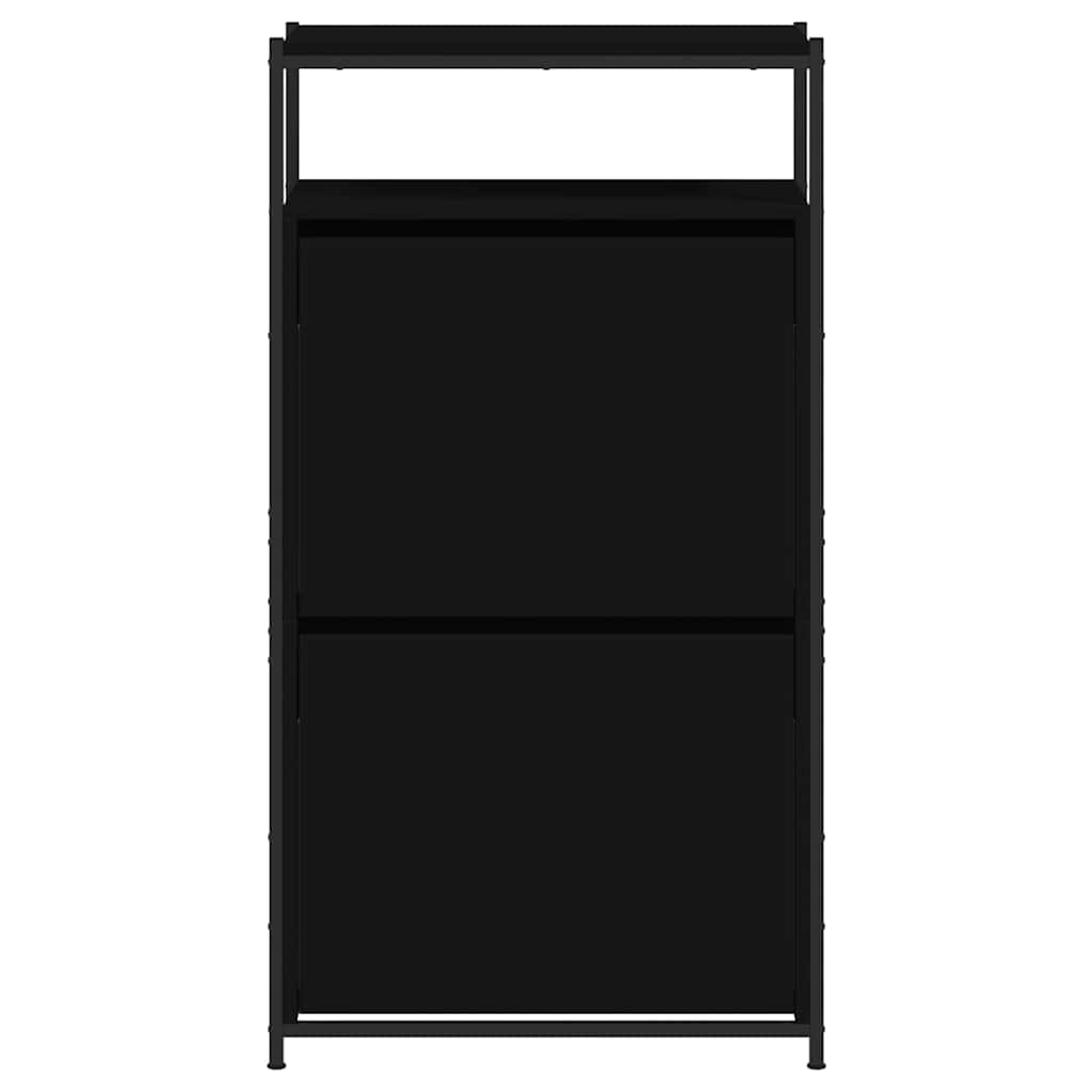 Vidaxl Shoe Cabinet, Black, 60X34X112 Cm, Wood-Based Material