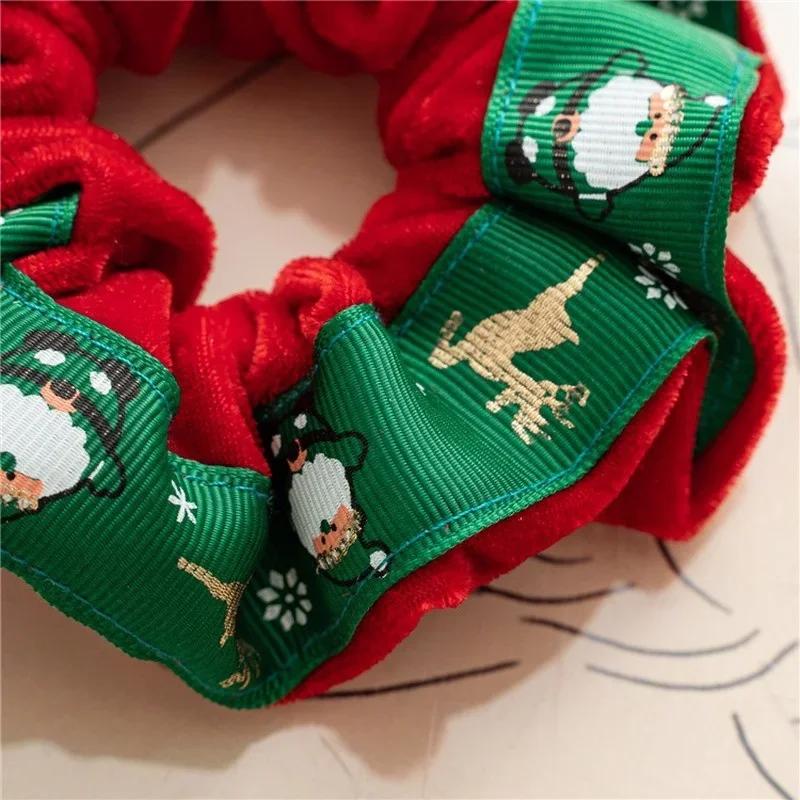 Christmas Elastic Hair Rope Ponytail Holder Christmas Fashion Head   Decoration Headdress Hair Accessories for Girls