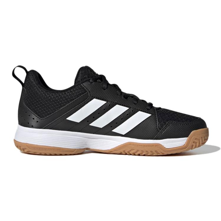 New Adidas Ligra 7 Indoor J Breathable Lightweight And Wear Resistant Badminton Shoes Black Back Teenagers FZ4681
