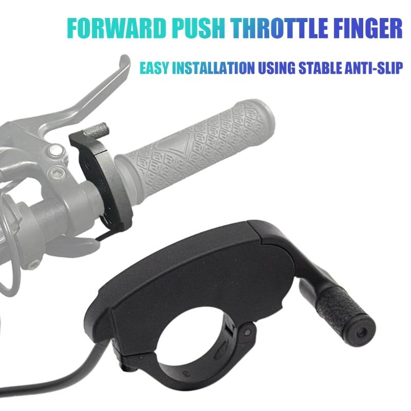 Front Push Electric Bike Thumb Input Piece with Cable and ABS Bar Mount for Spare Needs, Stock Care and Service