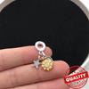 Splendido Ciondolo a Forma di Cappello di Laurea Stella Margherita Albero Genealogico Yin & Yang in Oro 14K Adatto per Bracciali di Marca Gioielli in Rame