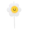New Single Korean Style Small Fresh Yellow Smiley Face Sunflower Birthday Party PVC Boxed Candle