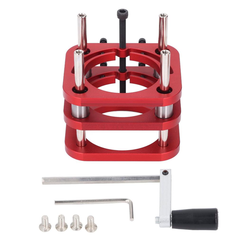 Aluminum Alloy Router Table Lifting System Base, 64-66mm Diameter Motor with Crank Handle, Suitable for Making Router Worktables