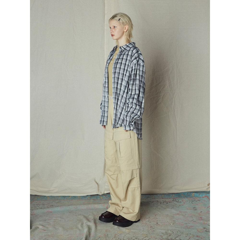 Saendeusaundeu Twoway Utility Cargo Pants Beige