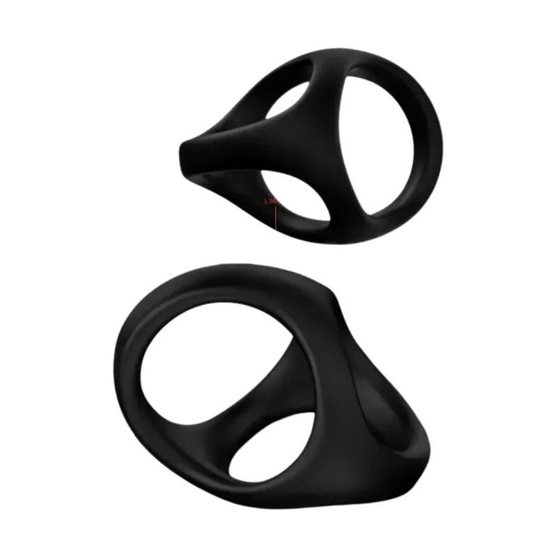 Penis Ring Reusable Silicone Semen Cock Ring Penis Enlarger Delay Ejaculation Sex Toys For Men Scrotum Bondage Dick Sex Toy