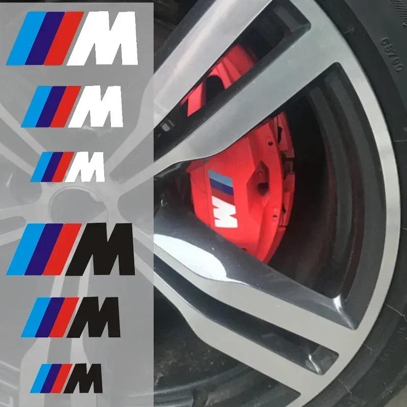 6Pcs Car Brake Caliper Vinyl Stickers Decor for M Logo X1 X4 X3 X5 X6 Z3 Z4 G30 G20 E36 E46 E90 E92 E60 E80 E34 F10 F30