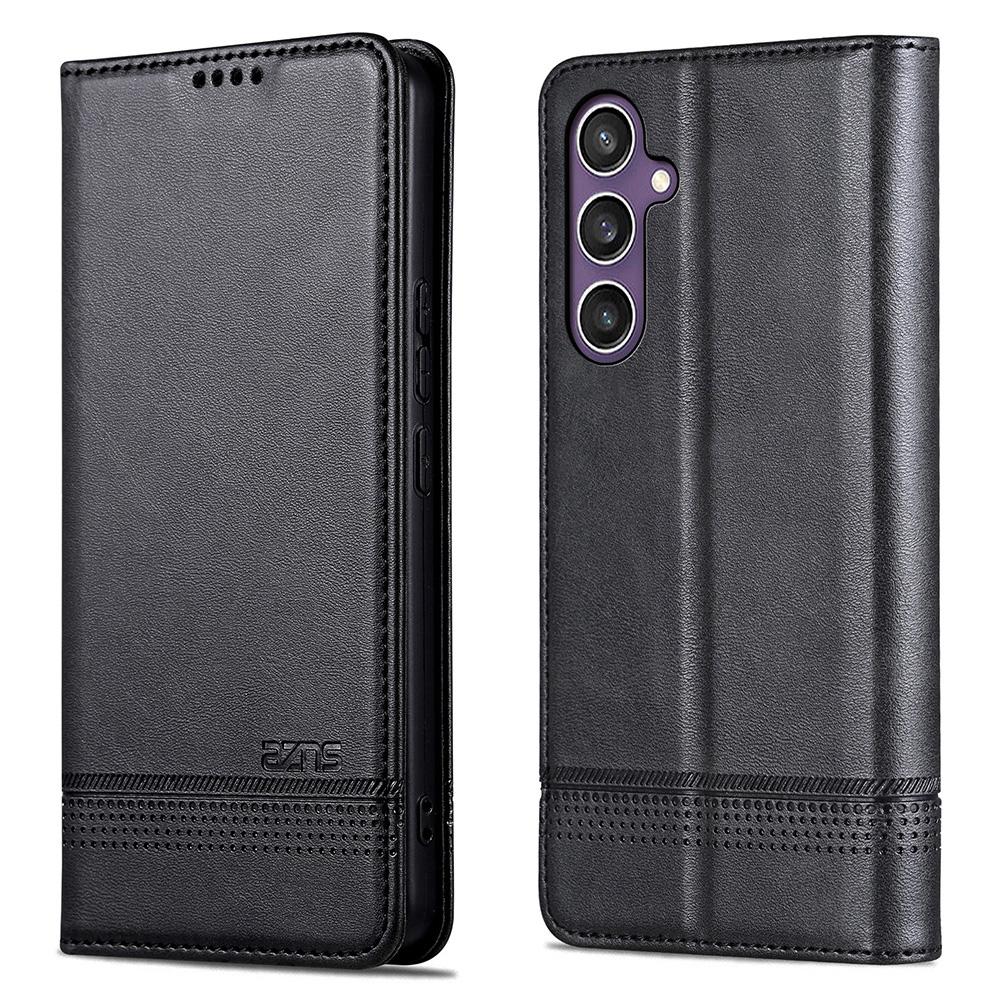 

Для Samsung Galaxy A36 5G Чохол Текстура коров ячої шкіри PU Шкіряний Гаманець Чохол для телефону Black