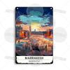 Maghreb Travel Cityscape Metal Sign Egypt Algiers Algeria Djerba Tunisia Marrakesh Morocco Alger Hoggar Oran Casablanca Agadir