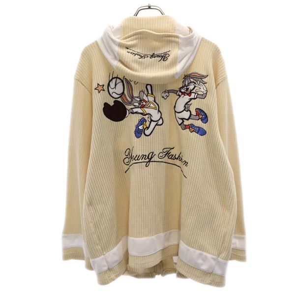Warner Bros Bugs Bunny Long Sleeve Zip Hoodie Ivory Men's Used
