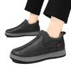 Cotton shoes men's new winter leather men's shoes piled thickened waterproof anti-skid middle and old dad shoes